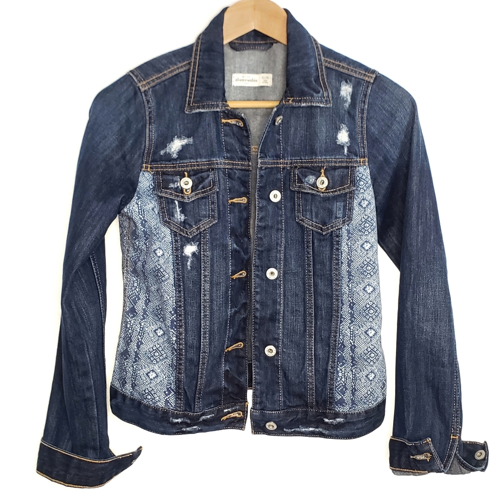 Abercrombie Blue Jean Denim Jacket Coat
